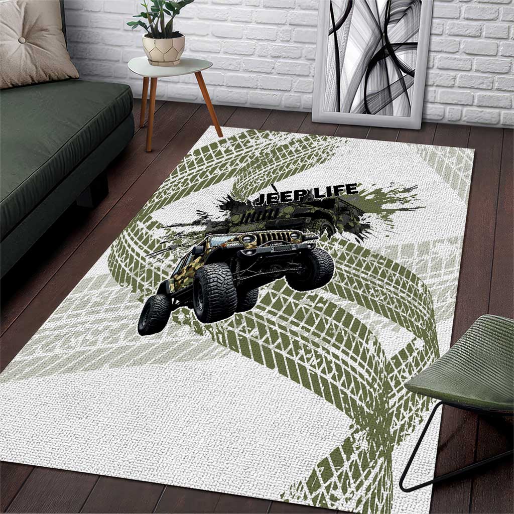 Jeep Life Area Rug Grunge Camo Off-Road Art TN1607261616