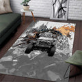 Jeep Life Area Rug Muddy Terrain Grunge Illustration TN1607261615