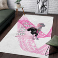 All I Need Is My Dog And My Jeep Area Rug Off-Road Illustration with Pink Tire Track Pattern TN1607261577