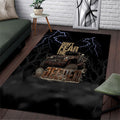 Offroad Jeeper Area Rug Lightning Storm 4x4 Adventure Skull Driver Rugged Offroad Art TN1607261573