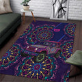 Jeep Psychedelic Ride Area Rug Neon Mandala Bohemian Art Style TN1607261611