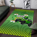 Irish Jeep Area Rug Lucky Shamrock Rainbow Trail Ride St Patrick TN1607261567