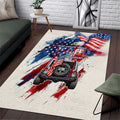 United States 250th Anniversary Jeep Tribute Area Rug Patriotic Grunge Flag Art TN1607261602