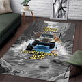I Don’t Need Therapy I Just Need To Drive My Jeep Area Rug Rugged Mountain River Overlanding Illustration TN1607261565