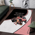 Just A Girl Who Love With Jeeps And Dogs Area Rug Cute Off-Road Lifestyle Cartoon Illustration with Pink Adventure Theme TN1607261562