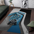 Jeep Gemini Zodiac Area Rug Twin Warriors Cosmic Off Road Adventure Blue Tech Style TN1607261559