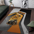 Jeep Leo Zodiac Area Rug Majestic Lion Off Road Power Golden Flame Illustration TN1607261557