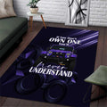 Jeep Wrangler Off Road Quote Area Rug Neon Purple Gradient Automotive Illustration TN1607261591