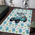 Nurse Jeep Area Rug Off Road Cartoon Illustration Medical Pattern Art TN1607261586