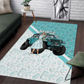 Jeep Nurse Area Rug Vintage Retro Pinup Art Style With Healthcare Icons TN1607261585