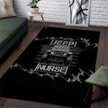 Jeep Nurse Offroad American Flag Area Rug Distressed Grayscale Patriotic Caduceus - Medical Symbol Rugged TN1607261582