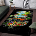Rockin The Jeep Girl Life Area Rug Floral Brushstroke Scenic Illustration TN1607261589