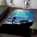 Jeep Mermaid Area Rug Ocean Adventure Silhouette Underwater Coral Reef Art TN1607261579